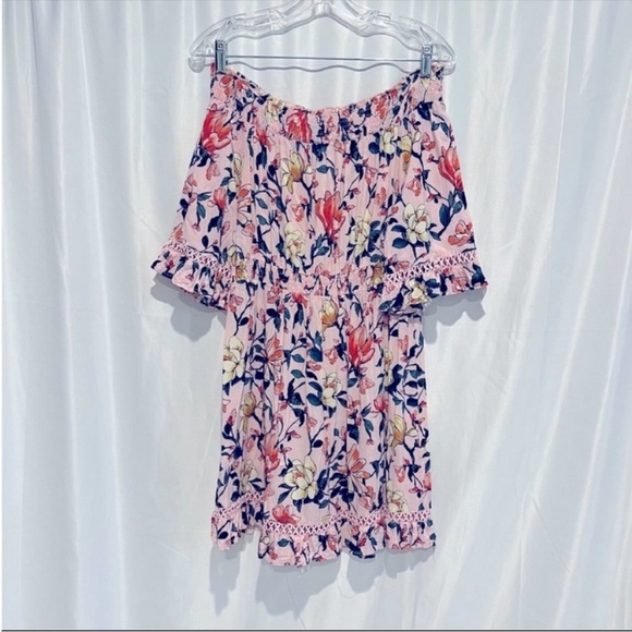 Lulus Hello Darling Pink Floral Off the Shoulder Dress - Picture 5 of 13